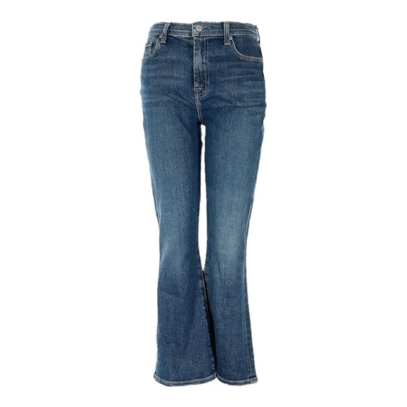 7 For All Mankind Jeans Size 29 NWT Blue High Waist Slim Kick Luxe Vintage - Picture 1 of 8